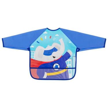 Imagem de Avental Infantil Impermeável Manga Longa Buba - Papilloo, Azul