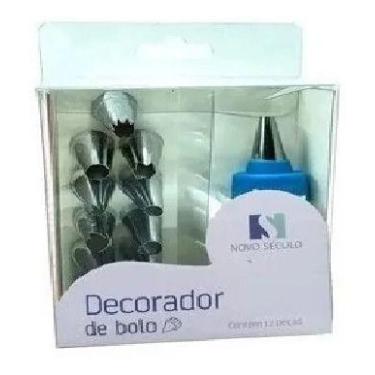 Imagem de Saco Decorador Confeiteiro Profissional 12 Bicos Inox Bolo - oem