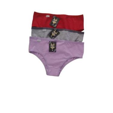 Imagem de Kit com 2 calcinhas Tangão Juvenil em algodão - MDJ, Sortidas(P)