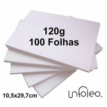 Imagem de Papel Offset 10,5x29,7cm 120g Branco Miolo Desk Planner - 100 Folhas -