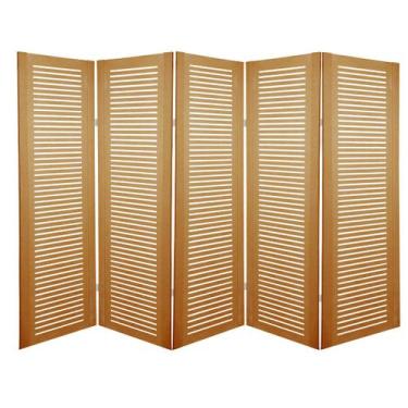 Imagem de Biombo Ripado 5 Folhas sem Pezinhos - ComercialMasul