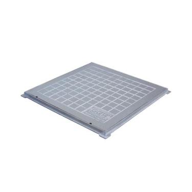 Imagem de Tampa Tampão Chão Alumínio Fundido Quadrado Simples 50x50cm - G.D.A. I