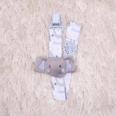 Imagem de Prendedor de Chupeta Cordão para Bebê - Miguel Baby, Elefante Azul