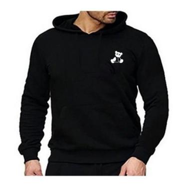 Imagem de Blusa de Moletom Relaxado Canguru Com Capuz Fechado Ted Masculina, Pre