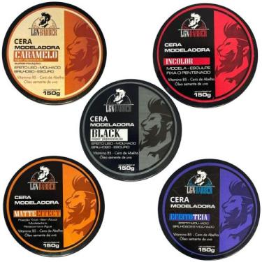 Imagem de Kit 5 ceras capilares (incolor, black, teia, caramelo e matte) 150g- L