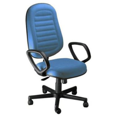 Imagem de Cadeira Presidente Gomada com Braços Linha Blenda Azul - Design Office