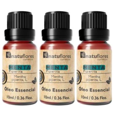 Imagem de OLEO ESSENCIAL MENTA PIPERITA  PURO 10ml NATUFLORES KIT 3 UND
