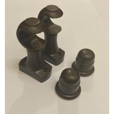 Imagem de Par de Suporte 28mm Para Varão de Cortina Imbuia - MCT de Abreu