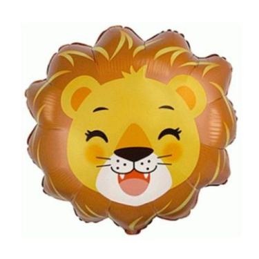 Imagem de Balão de Festa Metalizado 23'' 58cm - Leão Head - 1 unidade - Flexmeta