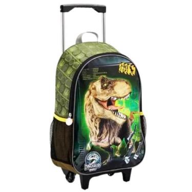 Imagem de Mochila Escolar Dinossauro T-Rex Rodinha Tam Grande Infantil - Seanite