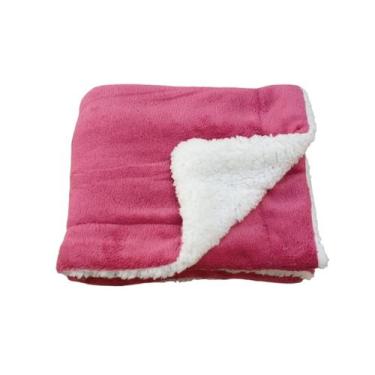 Imagem de Manta Sherpa Para Bebe Dupla Face - REMI ENXOVAIS, cereja