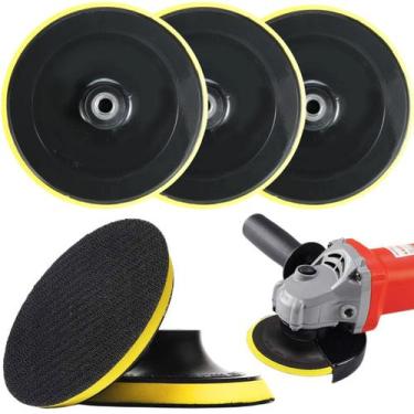 Imagem de 3 x Suporte Prato Disco 4 Polegadas 100mm Politriz Esmerilhadeira Lixa
