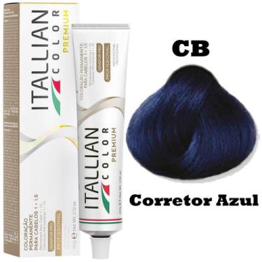 Imagem de Coloração Itallian Color 60g Profissional Cor:CB Corretor Azul CB