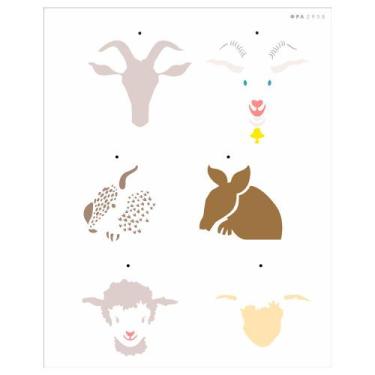 Imagem de Stencil Pintura Country Brasil Animais Ii 2958 20x25 Opa