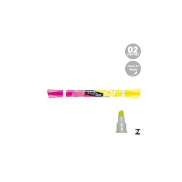 Imagem de Marca Texto Fluo Duo Formato Caneta 2 Cores Amarelo E Rosa - Maped
