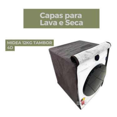 Imagem de Capa lava e seca midea 12kg tambor 4d impermeável flex - Capas Flex, M