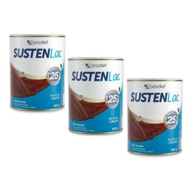 Imagem de Kit 3 Un Sustenlac 400g Sabor Chocolate Complemento Prodiet