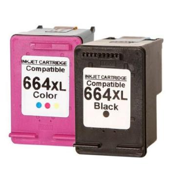 Imagem de Par Cartucho De Tinta 664xl Preto + Color 2136 3636 4676 1115 3776 - M
