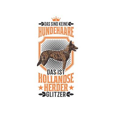 Imagem de Hollandse Herder Notizbuch: Hollandse Herder Glitzer Holländischer Schäferhund / 6x9 Zoll / 120 gepunktete Seiten Seiten