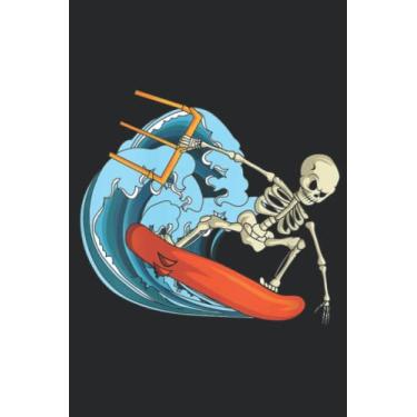 Imagem de Womens Kitesurfing Kiteboarding Skeleton Art Good: Lined Journal Notebook To Do Schedule, Medium 6x9 Inches, 100 Pages, Printed Cover