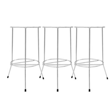 Imagem de Suporte Solo Para Extintor De Pó Bicromatizado 3 Unidades