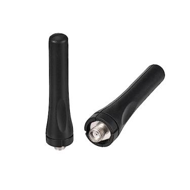 Imagem de Bingfu Antena UHF de rádio amador 435 MHz pacote com 2 unidades de rádio bidirecional Walkie Talkie Antena curta de borracha macia de 5,8 cm para Wouxun Baofeng BF-F8HP UV-5R UV-82 BF-888S