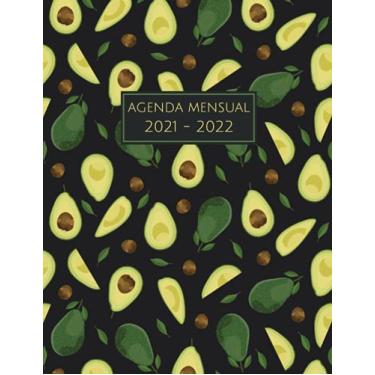 Imagem de Agenda Mensual 2021 - 2022: Agenda Aguacate 2021 2022 - Planificador Mensual A4 - Calendario Mes Vista - Planificador Mensual 2021 2022 Libreta con frases para cada mes