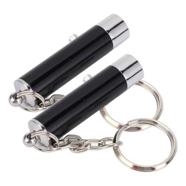 Imagem de Mini Lanterna 2 PCS Com Chaveiro, LED Amarelo Suave, Material Metálico, Projetada para Conveniência, LR41 X 4, 25mAh X 4 (Com Bateria de Botão incluída), Adequada para Camping,