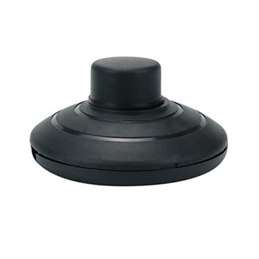 Imagem de Tsnamay Interruptor de pé preto, interruptor de pé redondo em linha, interruptor de lâmpada de pedal em linha de plástico com botão de pressão para controle liga/desliga de luz LED