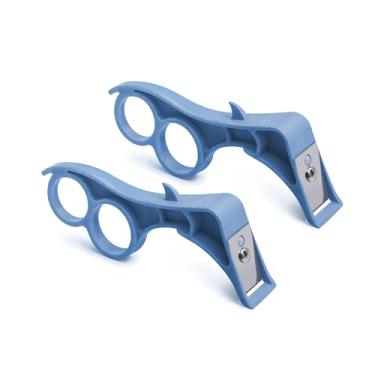 Imagem de Descascador para cozinha Mini - Descascador de frutas de plástico multifuncional - Descascador de frutas portátil - Descascador de dedo de lâmina afiada para batata, maçã, pera, 2 peças