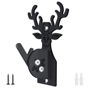 Imagem de ZUIWAN 3 peças de cabide europeu ajustável de caveira, suporte de caveira de veado, kit de montagem de chifre, suporte de caveira de alce para veado mula, antílope, crânio de coiote e pequenos animais