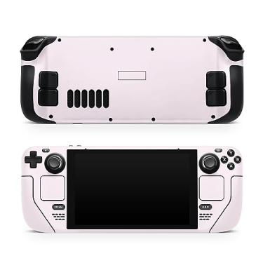 Imagem de TACKY DESIGN Película de cor sólida - compatível com LCD e OLED, decalque de vinil premium 3M, envoltório completo, compatível com adesivo Steam Deck (rosa pastel)