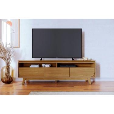 Imagem de Rack Bancada Selene para Sala de TV até 75" Polegadas Elegante e Funci