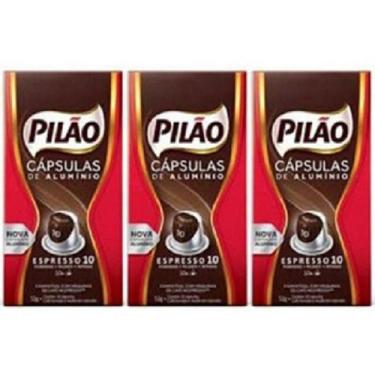 Imagem de Kit café pilão nespresso 10 fortíssimo 30 cápsulas