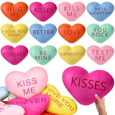 Imagem de Menkxi Travesseiro de pelúcia para o dia dos namorados, para conversa, coração, coração, para quarto, sala de estar, sofá, carro, presente de Dia dos Namorados (25 cm)