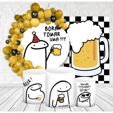 Imagem de Kit Festa Casado Painéis + Capa Para Cilindros Flork Bora Tomar Uma-IM