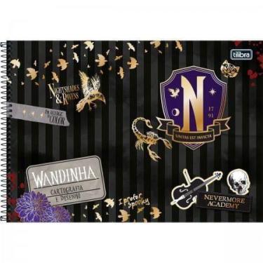 Imagem de Caderno Espiral Capa Dura Cartografia Wandinha 80 Folhas - Tilibra