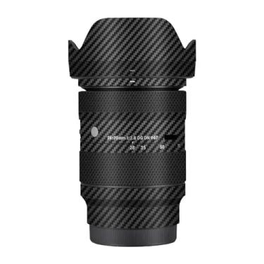 Imagem de Camerea Lens Skin Anti-Scratch Adesivo para Sigma 28-70mm F2.8 DG DN Apto para Sony E Mount Camerea Coat Película Protetora Vinil Protetor Corpo Decalques Capa 1:2,8 28-70 2,8 (Fibra de Carbono Preto)