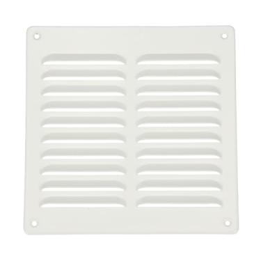 Imagem de PATIKIL Capa de ventilação de alumínio de 20 x 20 cm, cobertura de ventilação de grade de ar HVAC grelha com veneziana para casa cozinha lareira banheiro parede teto, branco