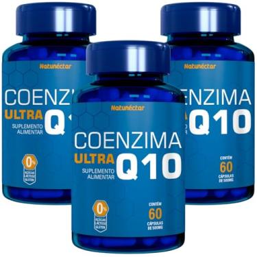 Imagem de Kit Combo 3 Coenzima Q10 100mg 180 Cápsulas Natunéctar