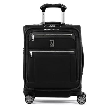 Imagem de Travelpro Platinum Elite Mala expansível com rodas giratórias, Sombra preta, Carry-On 19-Inch, Platinum Elite Mala com rodas expansíveis Softside