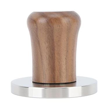 Imagem de Tamper de café GRCFUMO, calcador de café com cabo de madeira, martelo de pó de café destacável, martelo de prensa de café, calcador de cafeteira com base plana para café de loja (51MM)