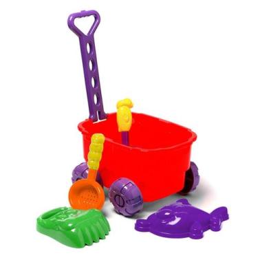 Imagem de Carrinho De Praia Infantil Play Time Com Acessórios - Cotiplas