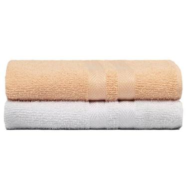 Imagem de Kit 2 Toalhas de Banho 100% Algodão Enxuta - Caricinha - Central Toalh