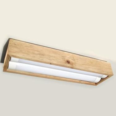 Imagem de Luminária Lustre Pendente Rústico Madeira Led Lustre 40w - ECO.START