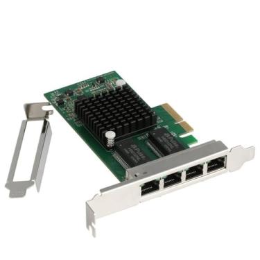 Imagem de Placa de rede Gigabit de quatro portas com chip Intel I350, placa de rede de 1 GB comparada com Intel I350-T4 NIC, 4 portas RJ45, PCI Express 2.1 X4, placa Ethernet com perfil baixo para