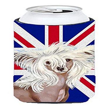 Imagem de Chinese Crested with English Union Jack British Flag Tall Boy Beverage Insulator Hugger LH9501TBC