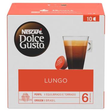 Imagem de Café em Cápsula Torrado e Moído Lungo Nescafé Dolce Gusto Caixa 70g 10 Unidades