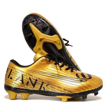 Imagem de Chuteira Campo Dourada Blank Star Cano Baixo Reforçada 34 ao 45 (Dourado, BR, Adulto, Numérico, 44)