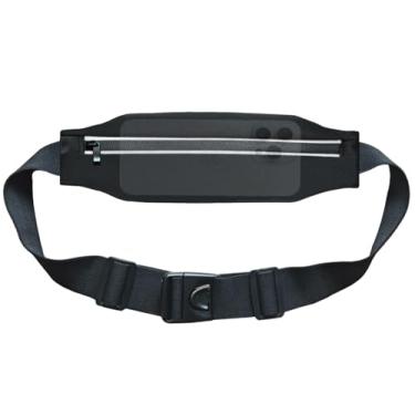 Imagem de AIKENDO Pochete de cinto de corrida, mochila de cintura fina para homens e mulheres [serve para todos os telefones], cinto de dinheiro, acessórios de corrida reflexivos, suporte de telefone fitness